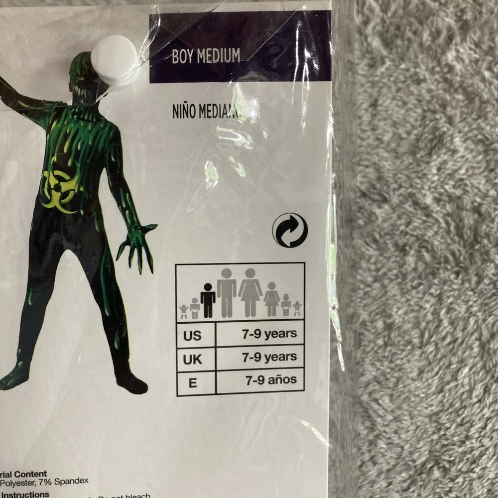 Morph Costumes Radioactive Morphsuit Halloween Youth Boys‎ Size Medium Scary New